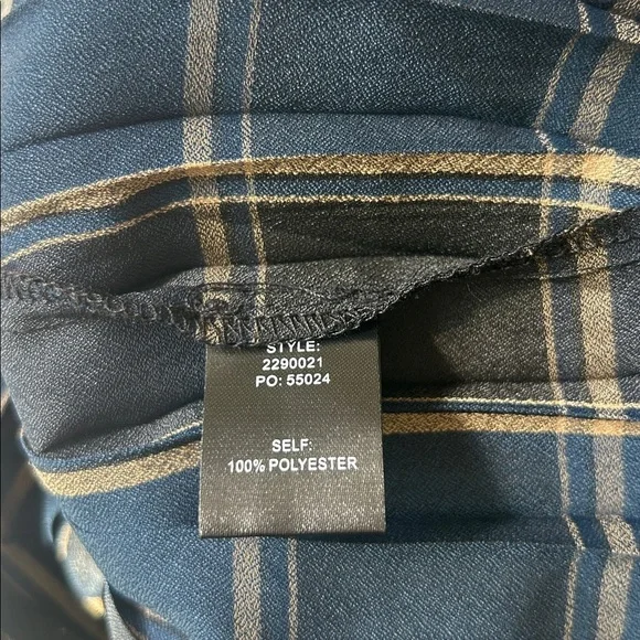 Current Air Plaid Blouson Sleeve Pleated Mini Length Dress Size Medium - Picture 16 of 16